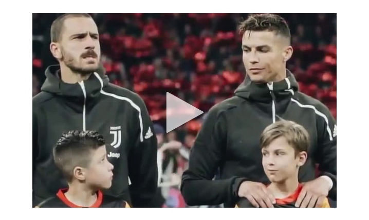 Wzrok chłopca spotyka się ze wzrokiem Cristiano Ronaldo i... [VIDEO]